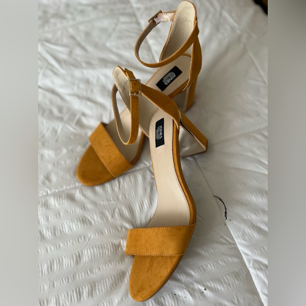 Mustard Suede Heels